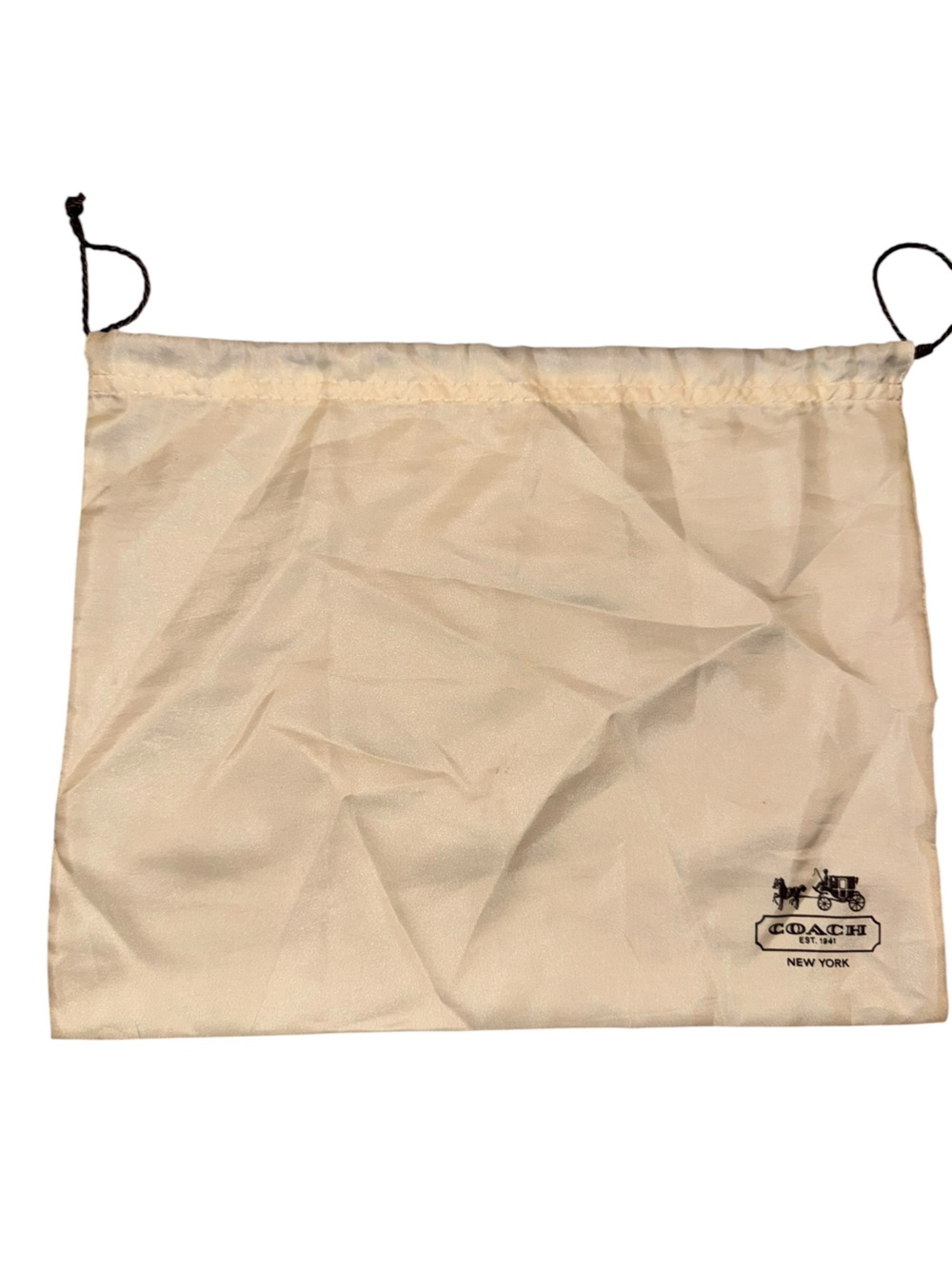 Coach Beige Drawstring Dust Bag with Logo